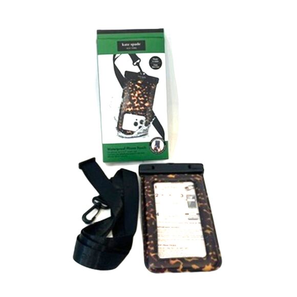 Kate Spade Waterproof Phone Pouch Animal Print Leopard NEW in Box - Picture 1 of 8